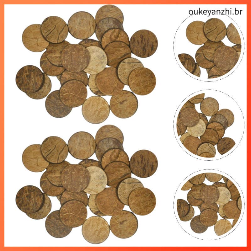 💍 50Pcs Discos decorativos dourados para artesanato e bijuteria