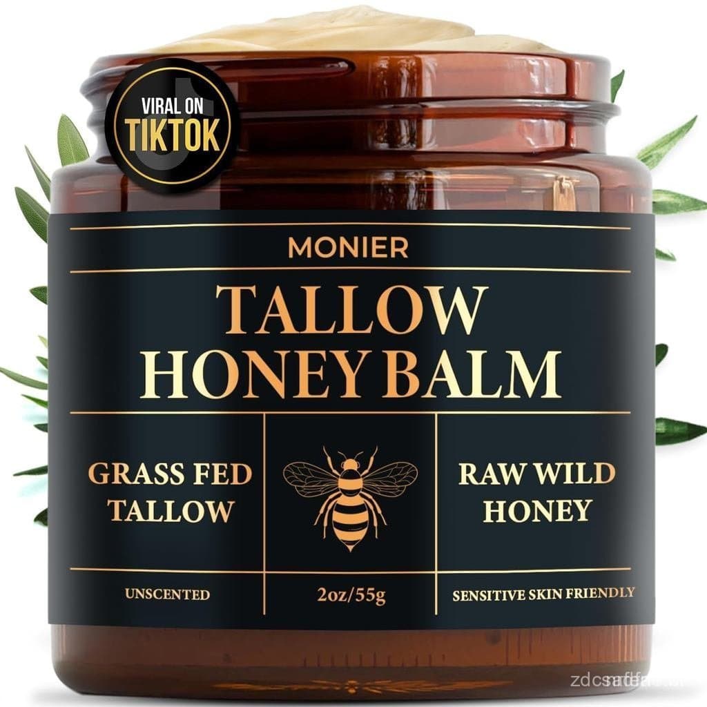 Creme Facial MONIER de Sebo de Carne Bovina e Mel - Creme hidratante contendo 100% de sebo de carne bovina alimentada a
