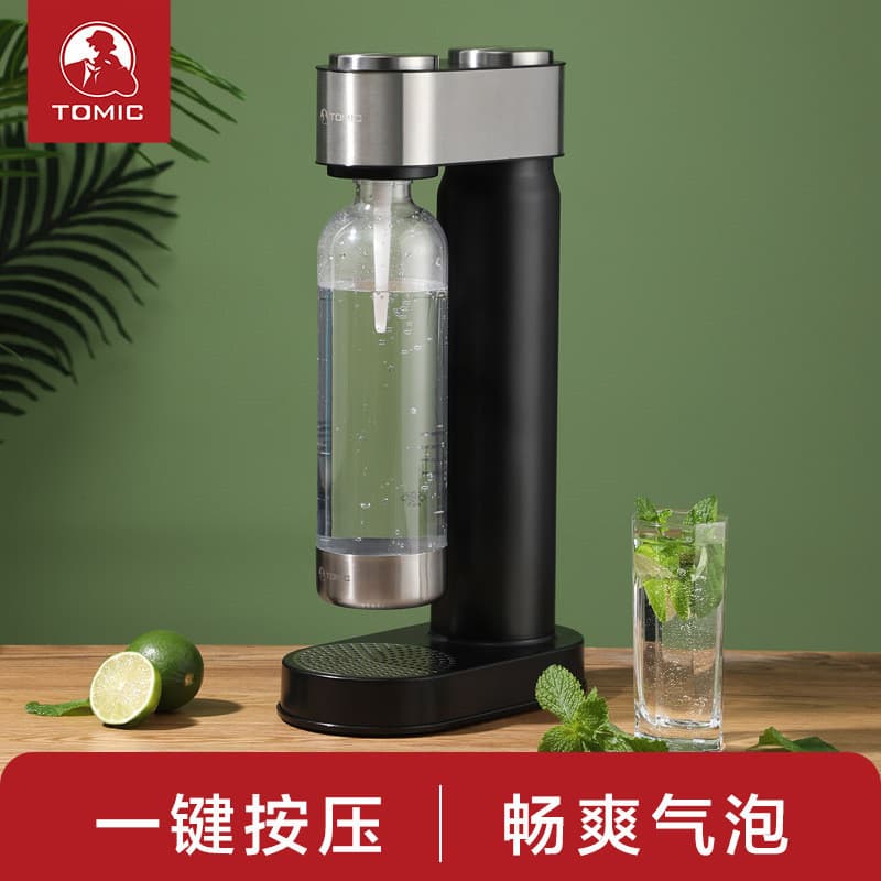 TOMIC TOMIC Máquina de água com gás Máquina de refrigerante doméstica Bomba de ar para bebidas carbonatadas 1L