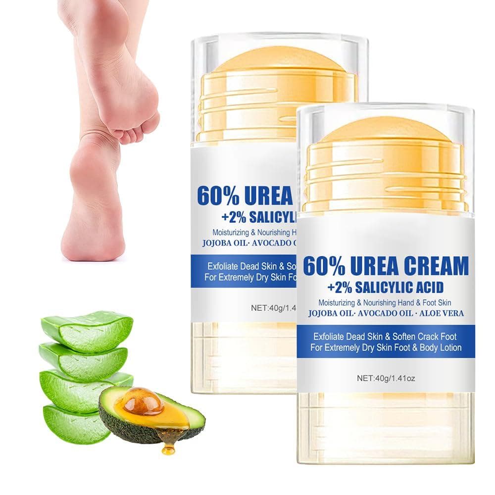 Creme de Ureia 60% Hidratante para os Pés, Novo Creme Hidratante e Anti-Rachaduras para Pés Secos e Rachados, Loção para
