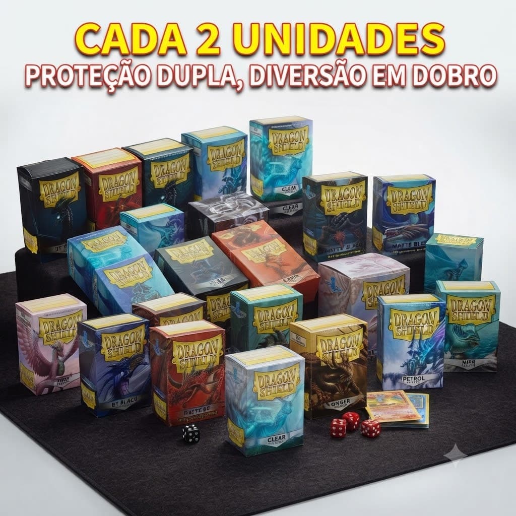 Sleeves Dragon Shield Matte Padrão Original Protetor para Cartas Pokémon TCG
