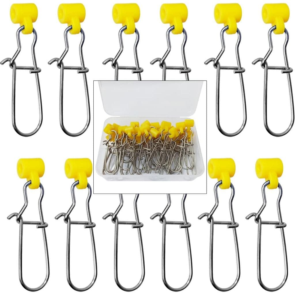 40 Peças de Deslizadores de Chumbo em Aço Inoxidável para Linha de Pesca, Kit de Deslizadores de Chumbo com Conectores D