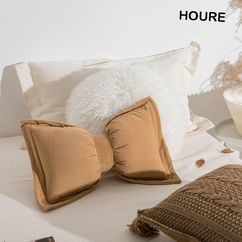 Capa De Almofada Com Laço Fofo HOURE , Capas De Almofadas Confortáveis De Cor Sólida , Design De