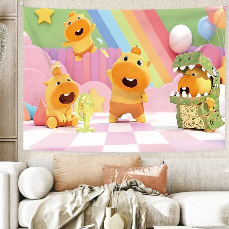 Nova capivara Lulu pano de fundo dos desenhos animados pano de parede dormitório quarto cabeceira decoração Layout quart