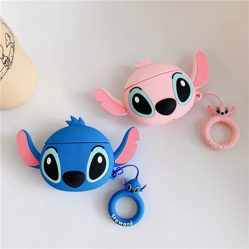 Para AirPods 4 3 2 1 Pro Pro2 Caso Do Fone De Ouvido 3D Ponto Casal Dos Desenhos Animados Silicone Caixa Protetora Com P