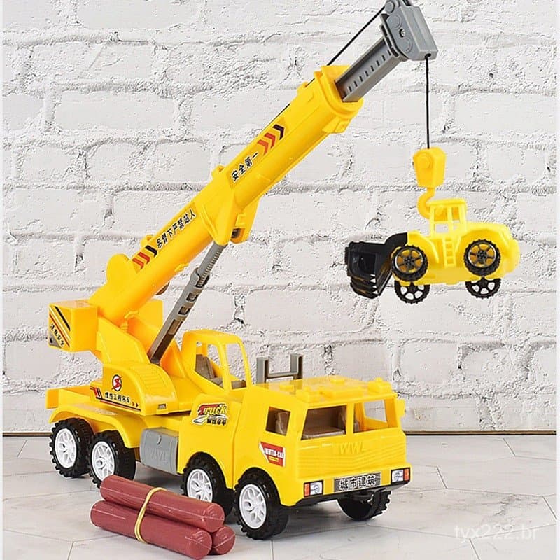 Modelos De Construção Brinquedos De Guindaste Grandes Veículos Plásticos Inércia Modelo Conduzido Por Kids Boy Birthday