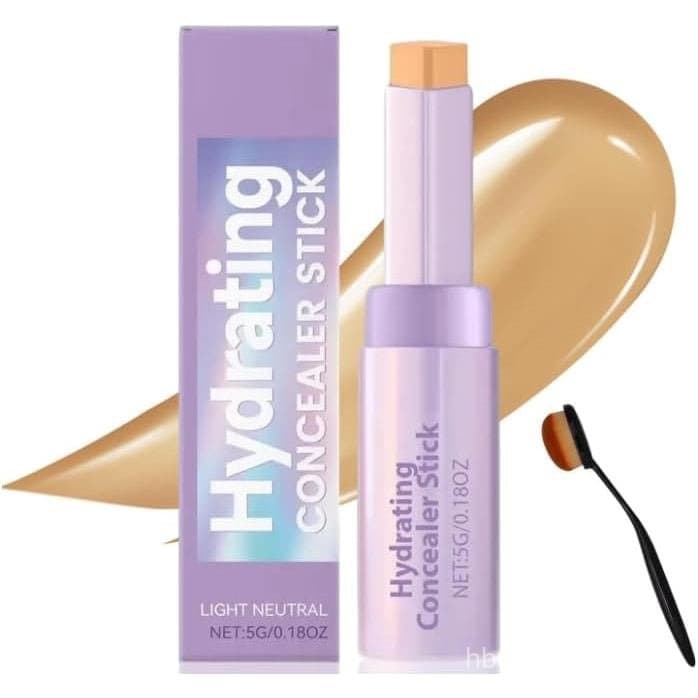 BlurConcealerStickDuo, Bastão de Corretivo e Contorno 2 em 1 com Pincel, Corretivos Hidratantes e Leves, Lápis de Contor