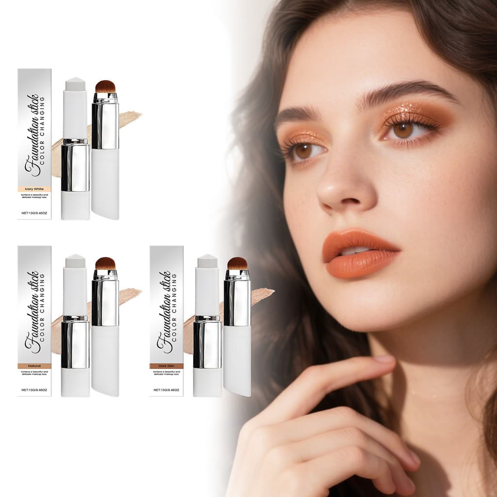 Base dois em um que muda de cor, maquiagem leve, ajuste Natural, base transparente fosca, pele oleosa, pele seca, adequa