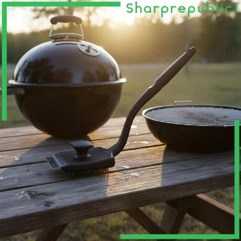 [Sharprepublic1] Escova Para Churrasco De Arame Grelha De Aço Inoxidável Resistente Remoção De Bagunça Teimosa De Longa
