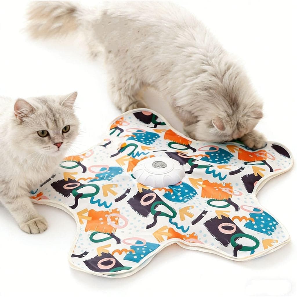 Brinquedo Interativo para Gatos - Varinha Automática Recarregável com Pena e Som de Pássaro para Gatos de Interior, Aume