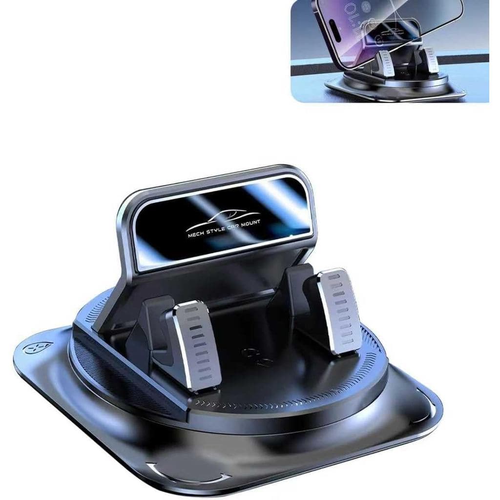 Car Dashboard Phone Holder, Anti-Slip Grips & One-Hand Operation Cell Phone Holder, 360 Degree Adjustable Dashboard Navi