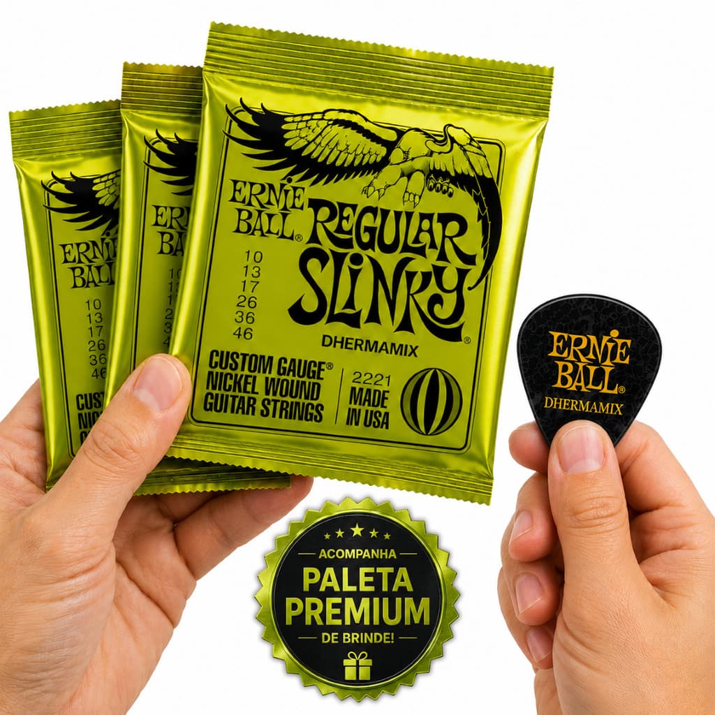 Cordas Guitarra Encordoamento Ernie Ball Guitarra Regular Slink 010 Original