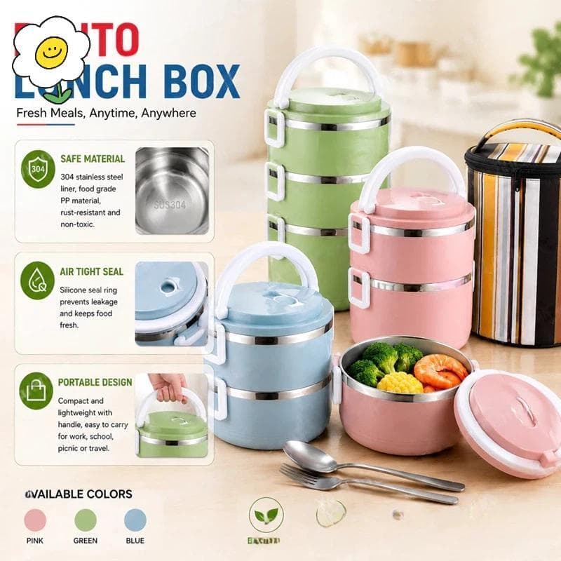 maoting } Caixa De Refeição Estável Com Isolamento Térmico 410 Recipiente De Alimentos Portátil À Prova De Vazamento De
