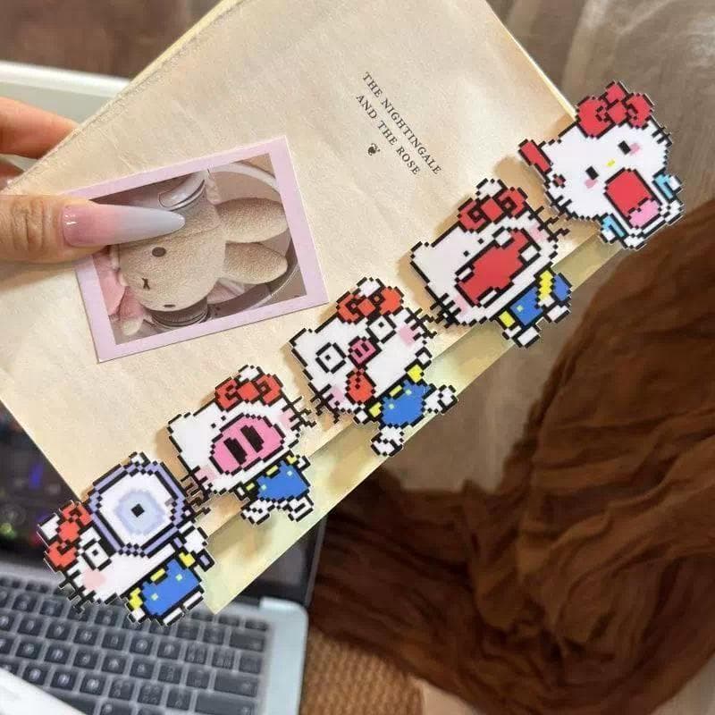 Grampo De Cabelo De Gato E Porco De pixel Fofo Versátil Para Meninas Perfeito Franja Lateral Penteado Doce
