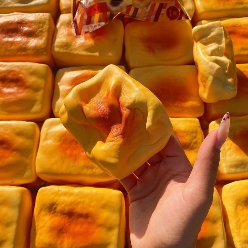 Pão Torrado Bolo Mole Alívio Do Estresse Foco Calmante Brinquedos Sensoriais Descompressão Squeeze Brincadeira Decoração