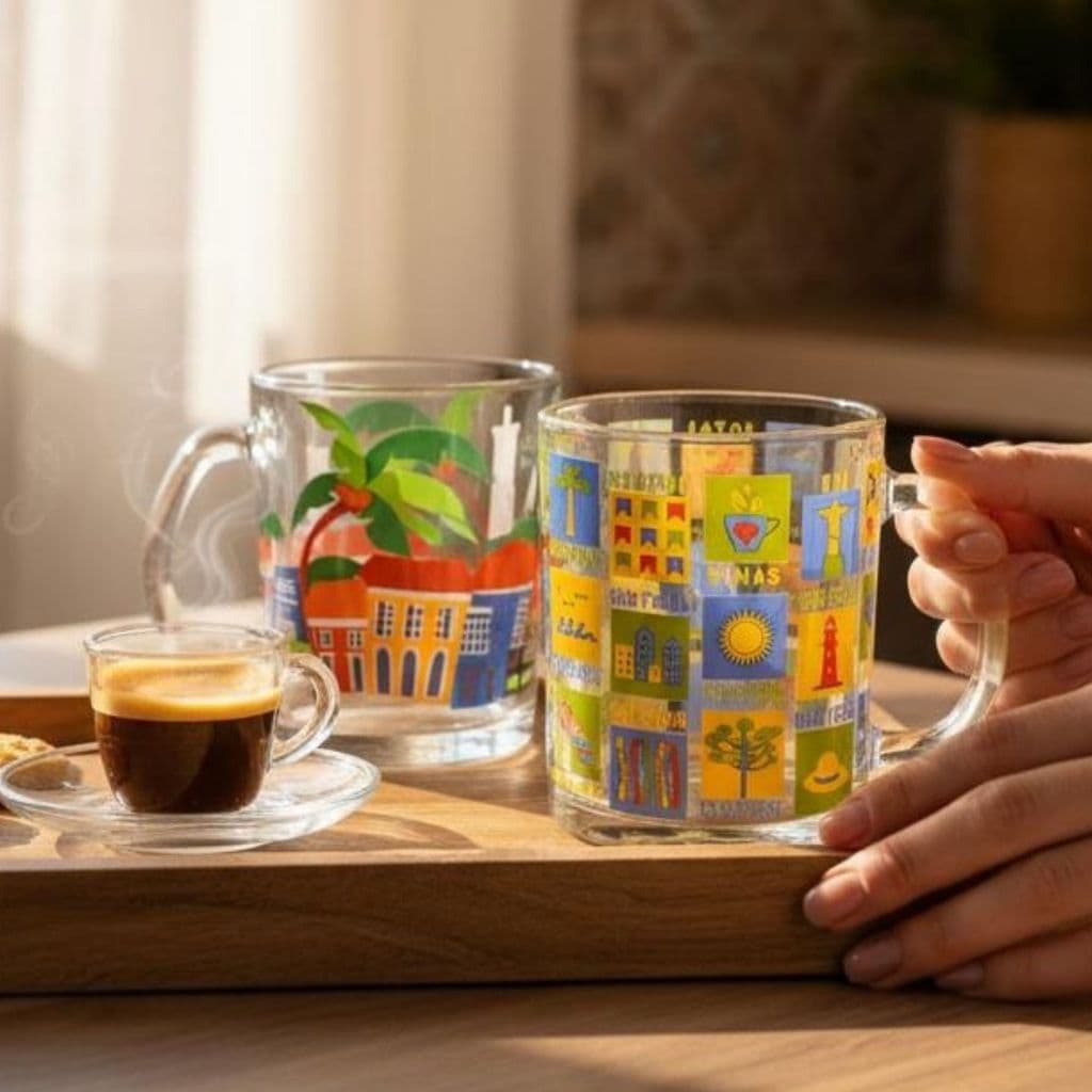 Kit 3 CANECAS DA COPA DO MUNDO DE VIDRO BRASIL 330 ML LEMBRANCINHA BEBIDAS