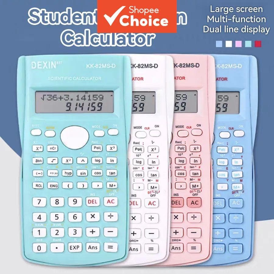 Calculadora Científica Multifuncional com Dupla Linha de Exibição, Essencial para Material Escolar e de Escritório