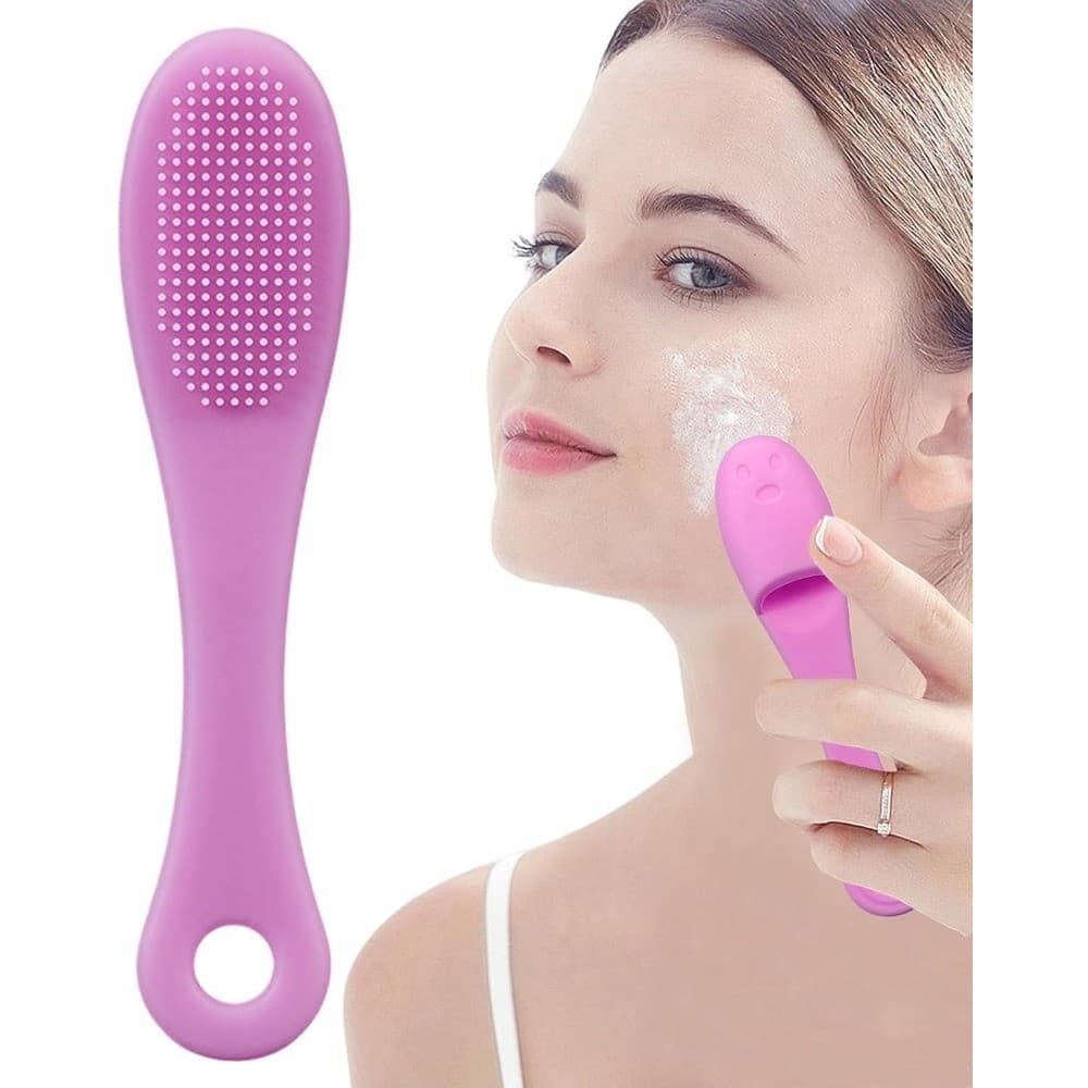 2 Pçs Escova De Limpeza Facial Silicone Poros Óleo Remoção De Resíduos De Cravo Para Lavagem Diária Cuidados Com A Pele