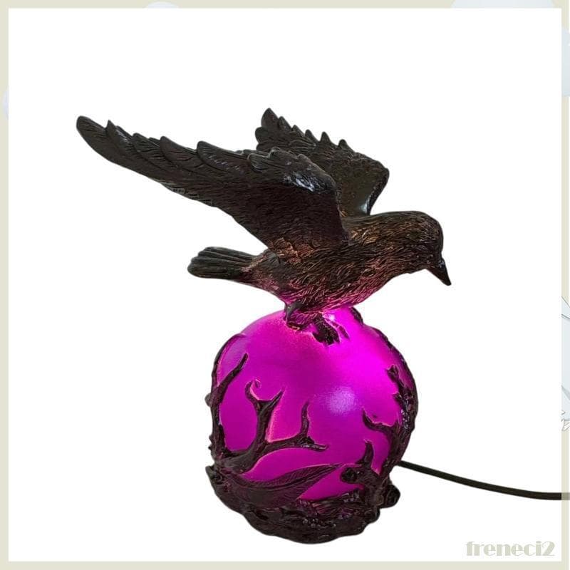 [Freneci2] Lâmpada Raven Escultura De Pássaro De Halloween Com Estátua Leve Abajur Escuro Decorativa Para Mesa