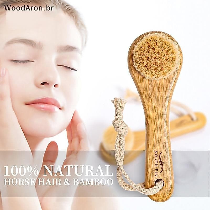 WoodAron 1 Pc Escova Esfoliante De Limpeza Facial Cabelo De Bambu Massagem Cuidados Faciais Profunda De Poros br