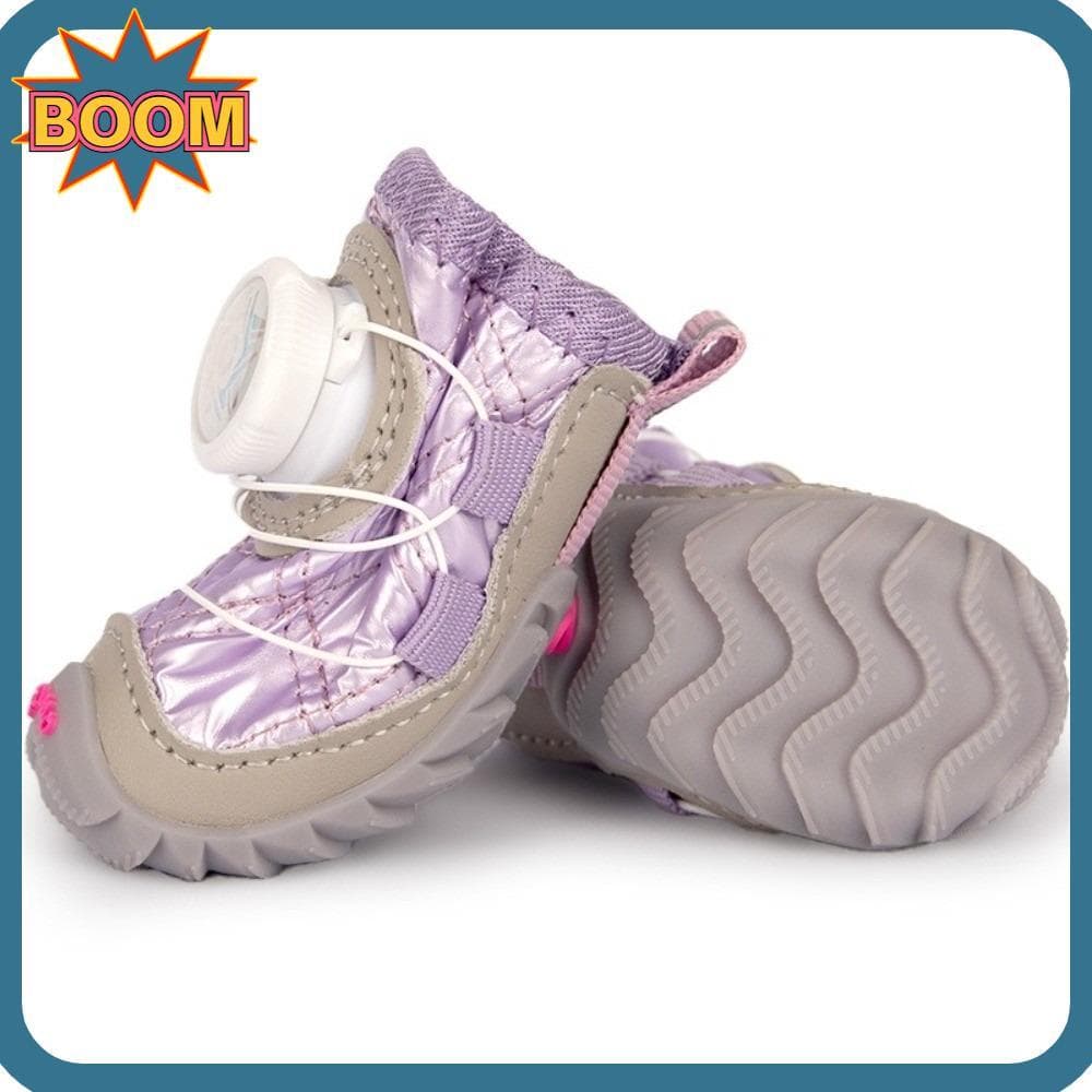 BOOM 4 Unidades/Conjunto Botas Para Cães , Sapatos Impermeáveis Com Sola Antiderrapante De Proteção Forrados De Lã