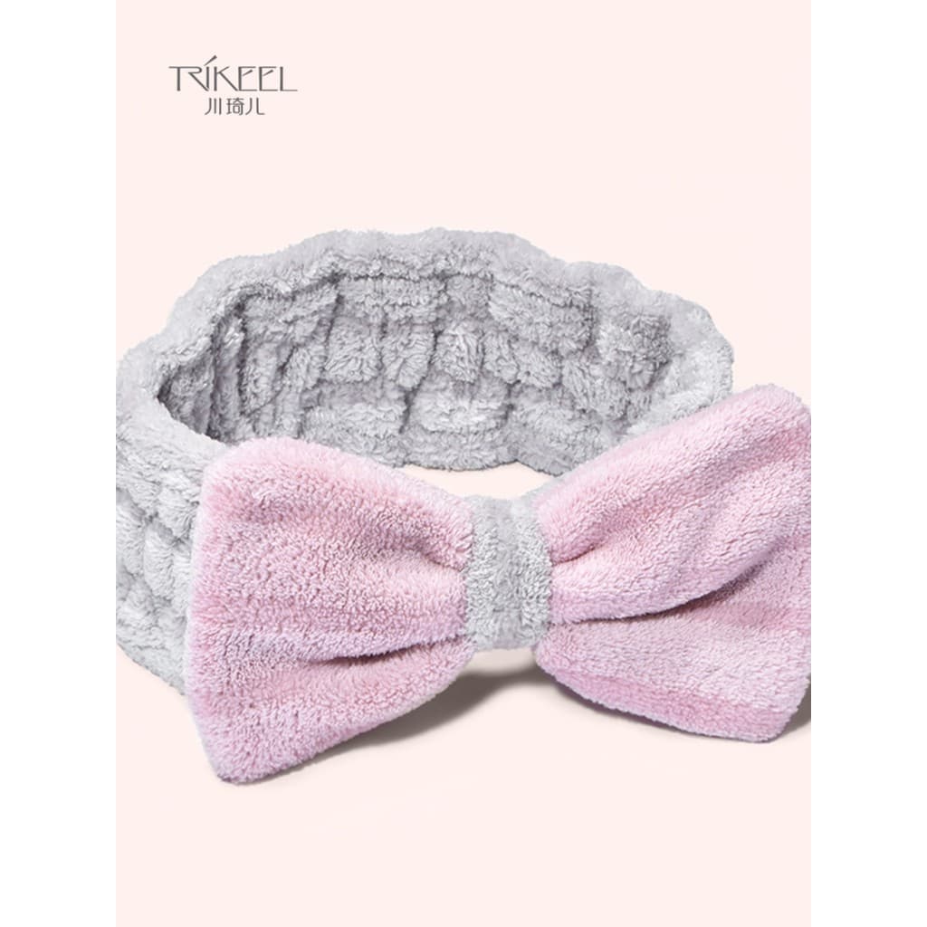 Chuan Qier alta elasticidade bonito cor combinando bandana Bowknot beleza bandana senhoras maquiagem rosto lavagem Headw