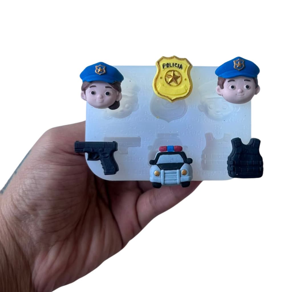 Molde de Silicone para Confeitaria - Policial