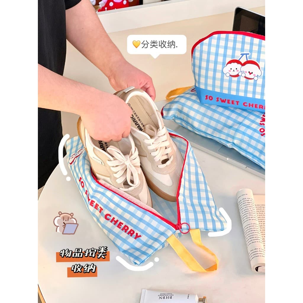 Saco de armazenamento de viagem bagagem roupas íntimas roupa interior portátil arrumado saco de embalagem bonito saco de