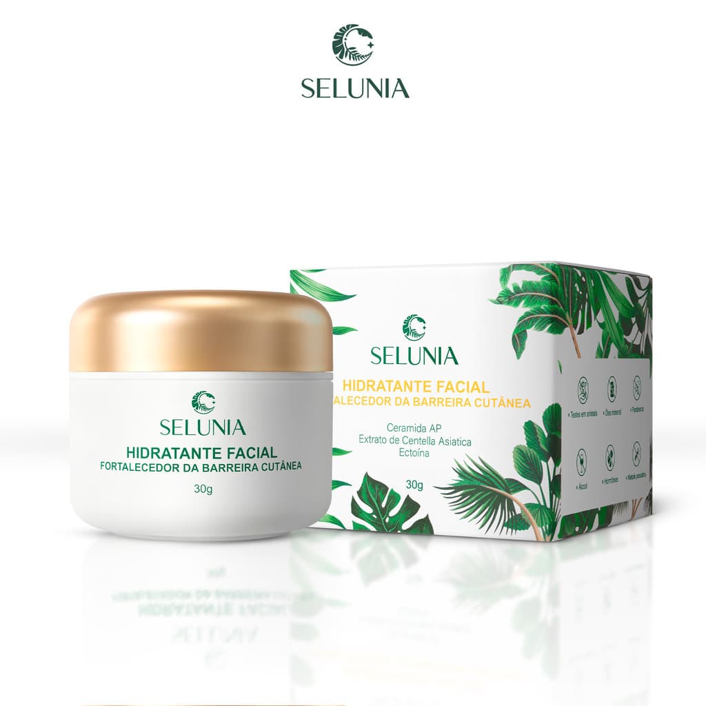 Hidratante Facial Selunia com Ceramidas e Centella Asiática Reparação e Hidratação Pele Sensível 30g