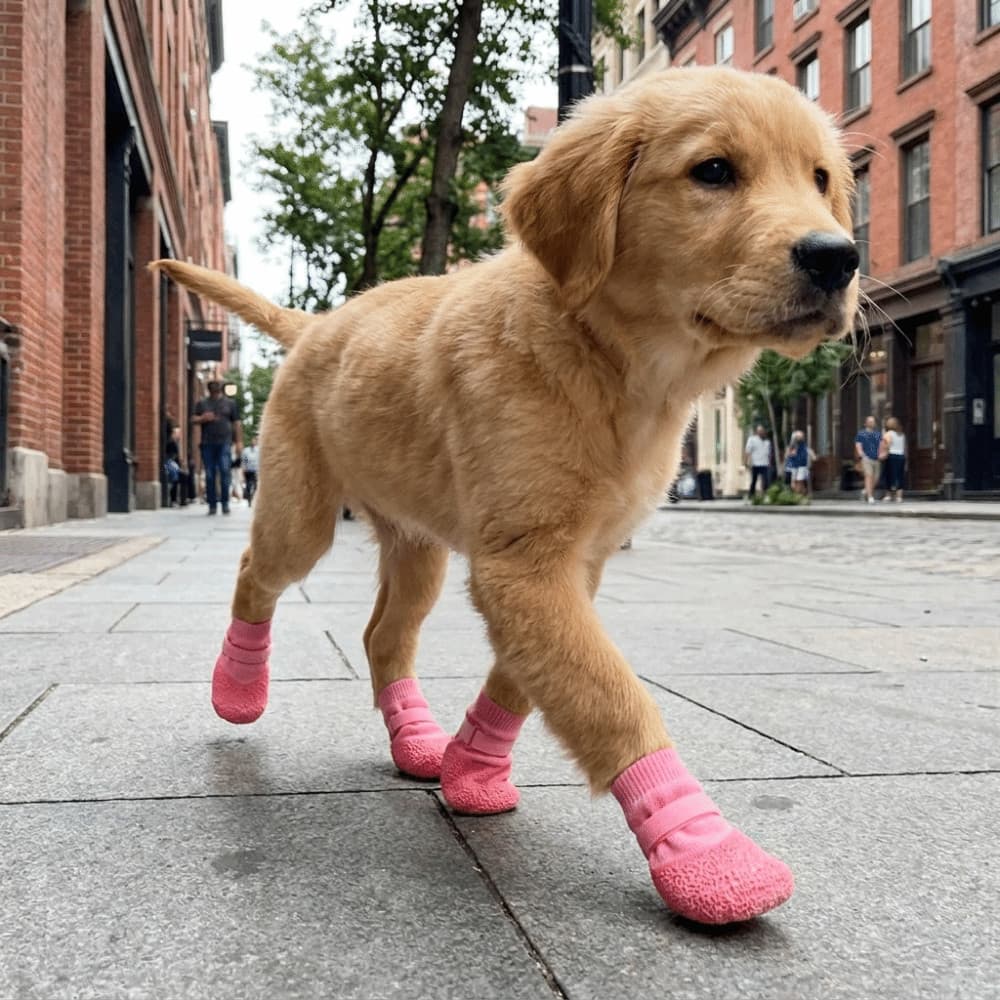 4 Sapatos Da Malha Do Cão Dos Pces , Capa Respirável Ajustável Pé , Protetor Impermeável Resistente Ao Desgaste Animal D