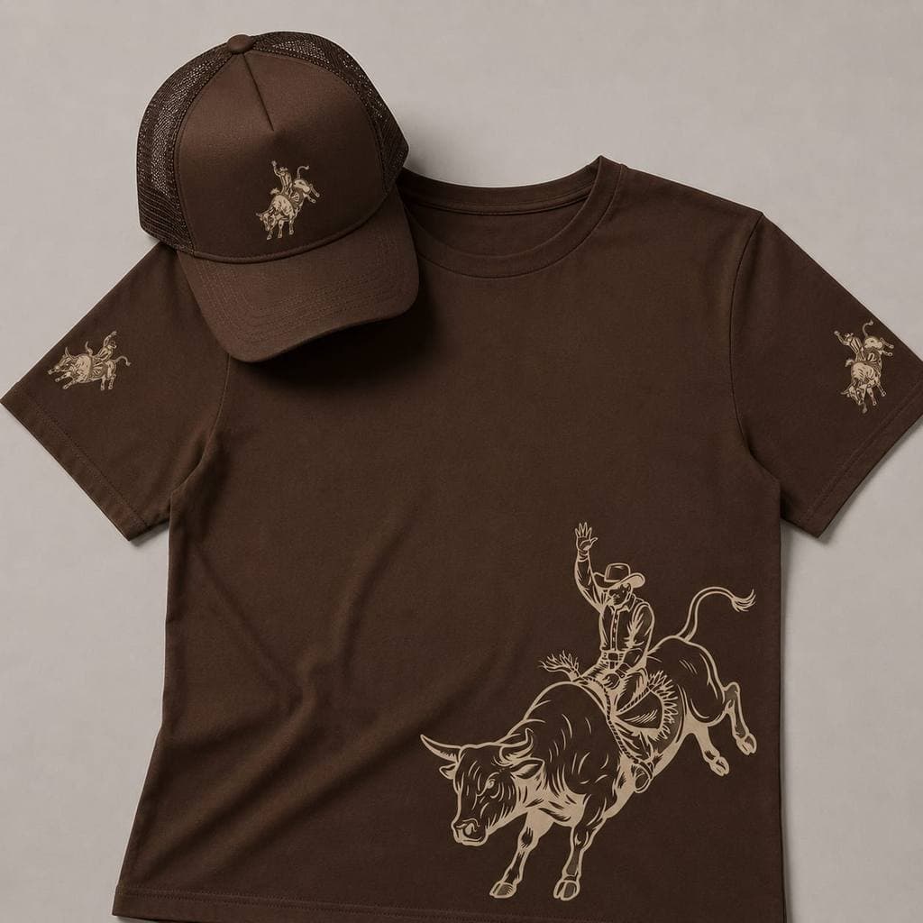Kit Rodeio Country Camiseta + Bone 100% Algodão P ao G3 Plus Size Texas Masculino Feminino