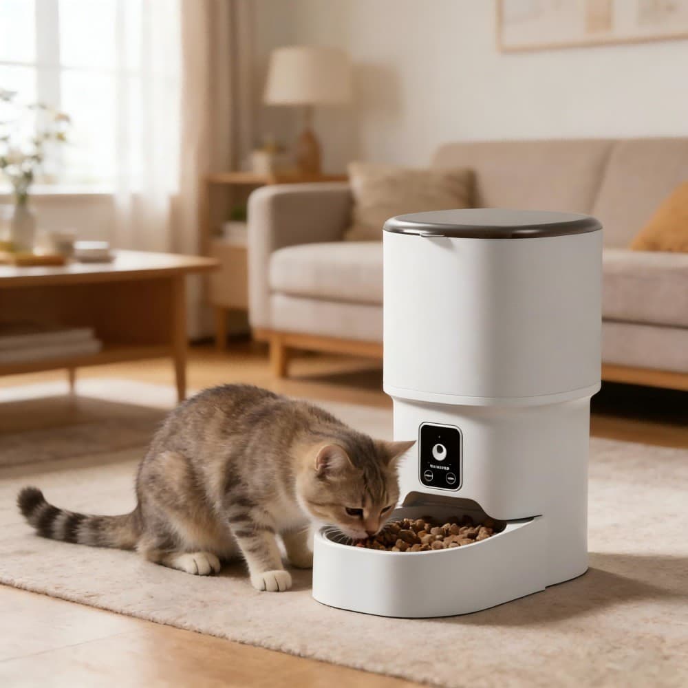 Alimentador Automático para Cães e Gatos 4L Programável 6 Refeições com Timer e Display Digital