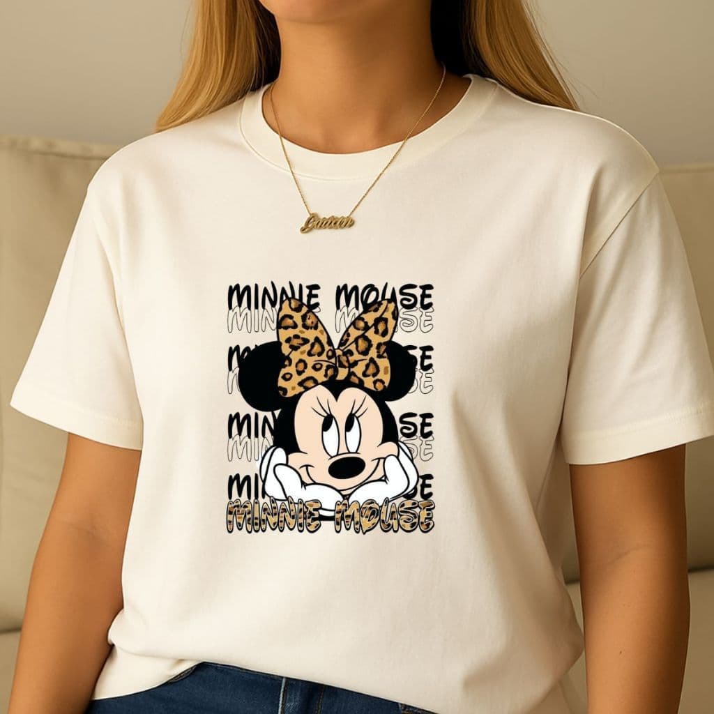 Camiseta Feminina Minnie Mouse Fashion Blusa 100% Algodão Tendência