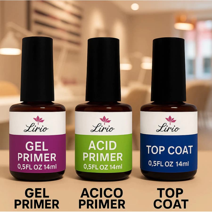kit preparadores lirio primer acd top coat e primer gel OFERTA