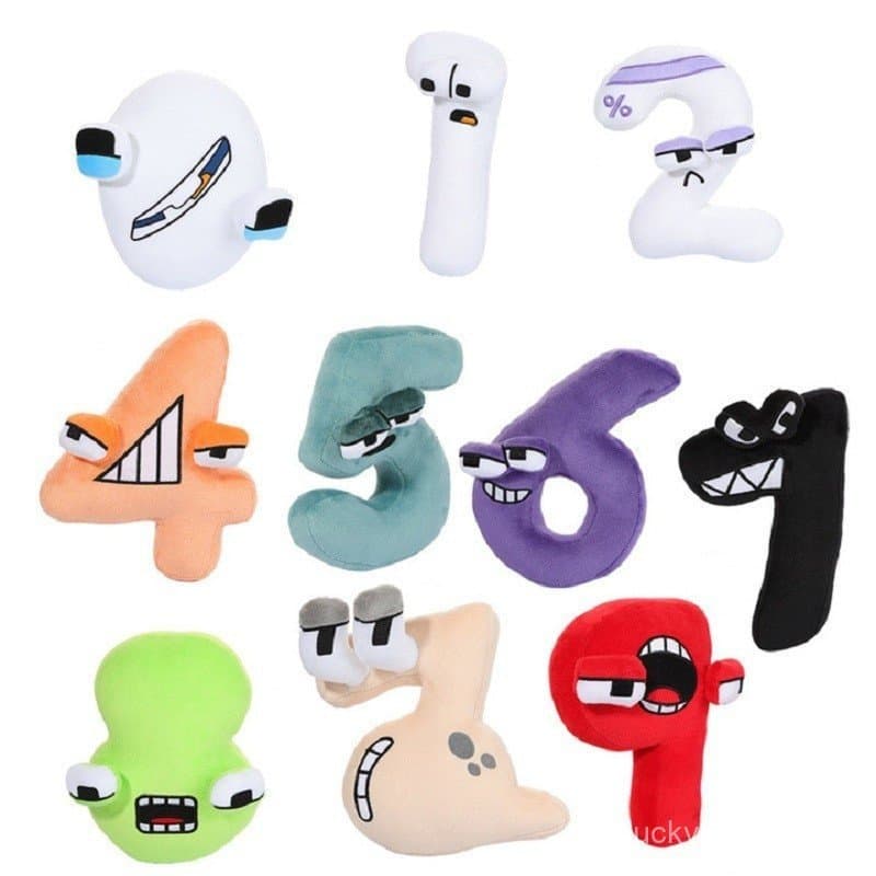 Alfabeto Brinquedos De Pelúcia Lore 0-9 Número Animal Plushie Educação Boneca Bloco Numérico Para Crianças Natal Xmall