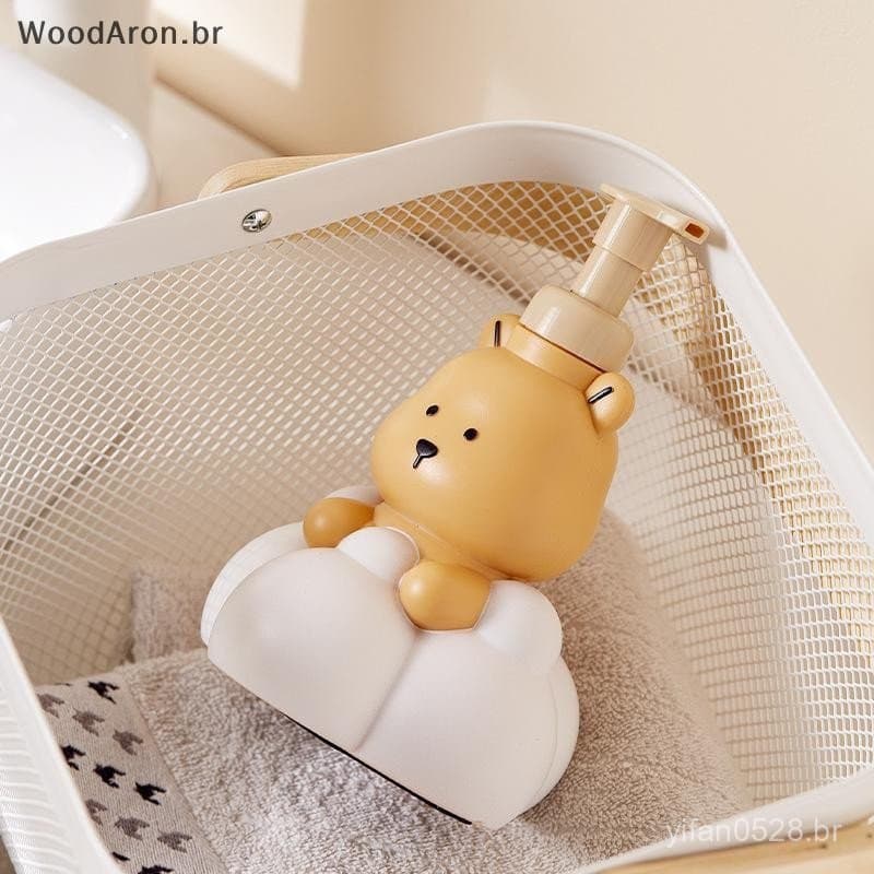 WoodAron Cartoon Cloud Bear Espuma Dispensador De Sabão Banheiro Desinfetante Para As Mãos Shampoo Gel De Banho Bomba Re