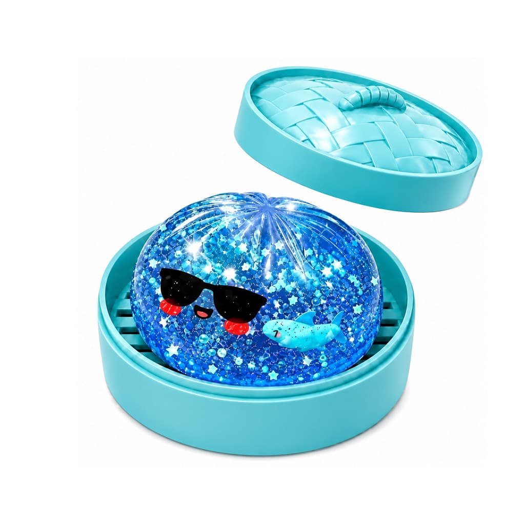 Estrela Glitter oceano tubarão óculos de sol Bun pitada música bonito macio rebote não-tóxico pitada música