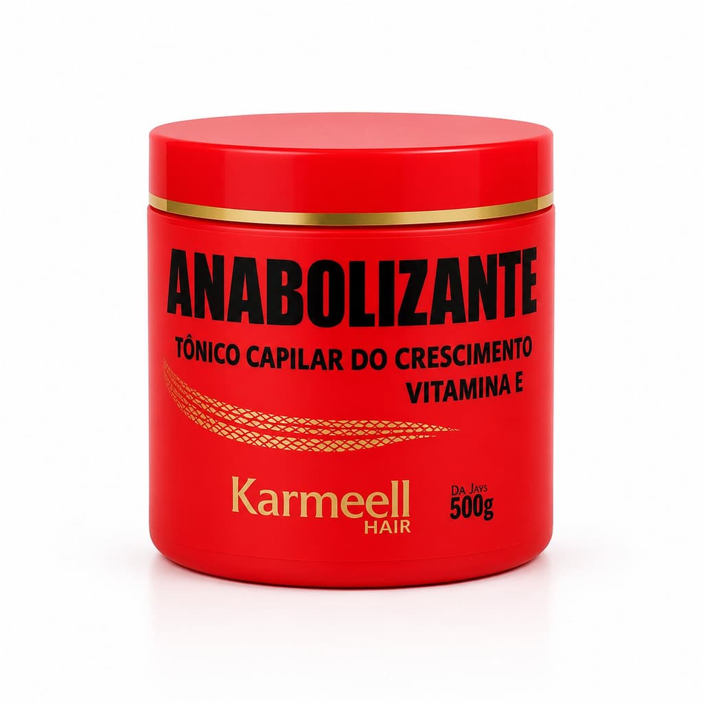 Tônico Capilar Anabólico Karmeell 500g Crescimento Força Reconstrução Cabelos