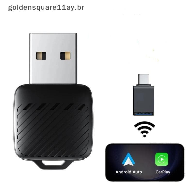 gol 2 Em 1 Sem Fio CarPlay Android Adaptador Automático Reconexão Automática Plug & Play Dongle De Carro Para Carros Equ