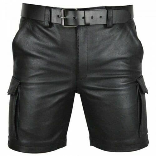 2023 verão novo estilo masculino cor sólida shorts clube shorts casuais shorts de couro sem cinto PK05-Especial P45