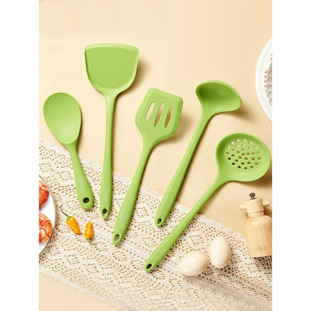 Espátula de silicone Mingjue britânica, panela antiaderente, conjunto de espátula de silicone dedicado, espátula de cozi
