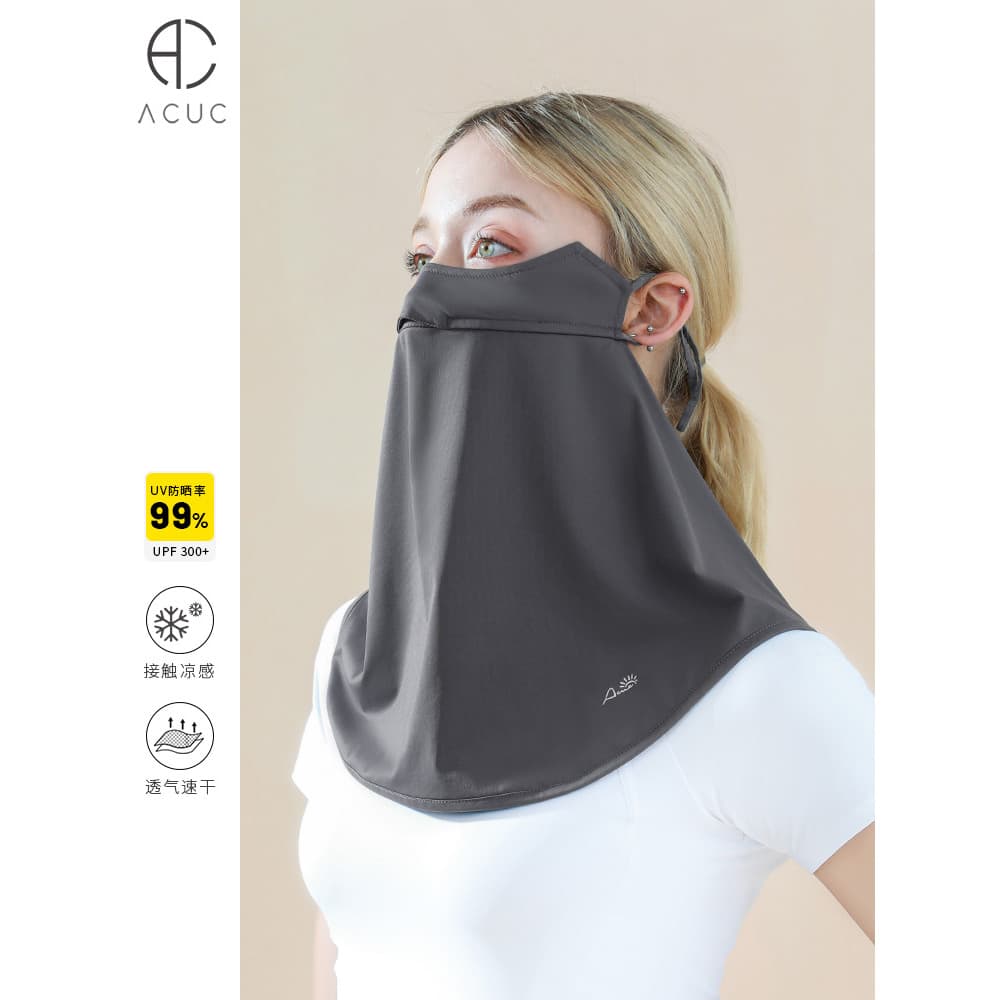 Accu máscara protetora solar rosto cheio Anti-ultravioleta pescoço proteção feminino verão condução ciclismo gelo seda r