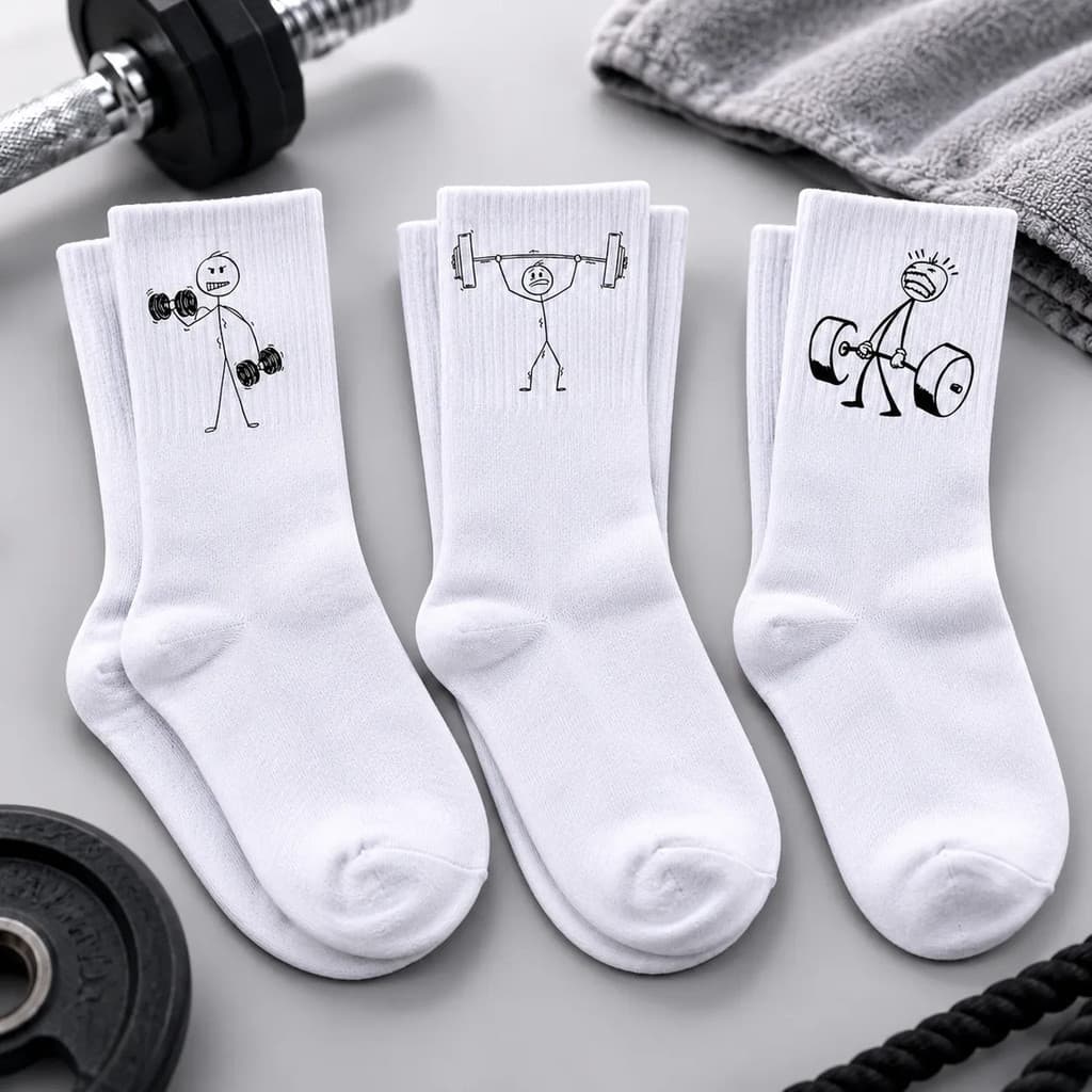 Kit 3 Pares Boneco Magrinho Academia Maromba Treino Corrida