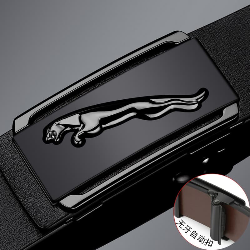 Cinto masculino cinto de couro genuíno fivela automática desdentado cinto versão coreana único couro calças masculinas c