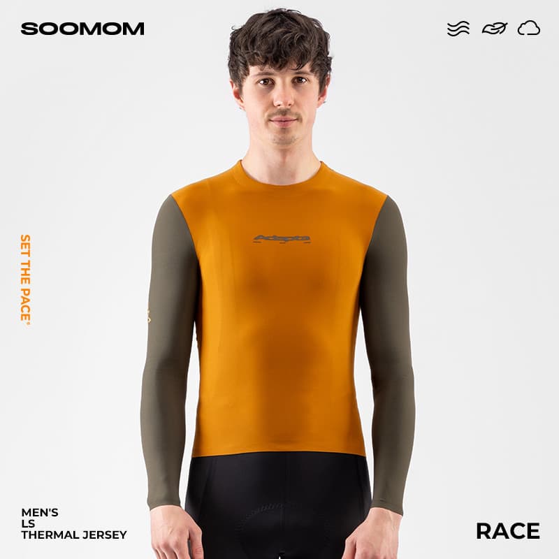 SOOMOM | R RACE Bicicleta de estrada masculina pneumática de lã fina para ciclismo manga comprida