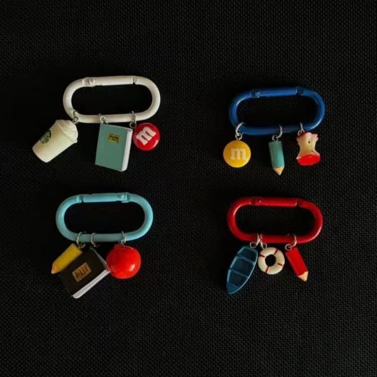 Bonito Commuter arco-íris pista saco de viagem pendurado moda simples Multi-elemento cor portátil mosquetão ornamentos