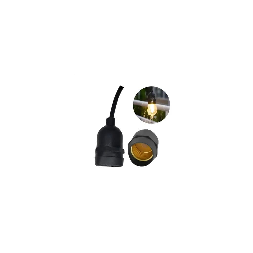 Kit 10 Soquete E27 Emborrachado Cabo 15cm G-light À Prova