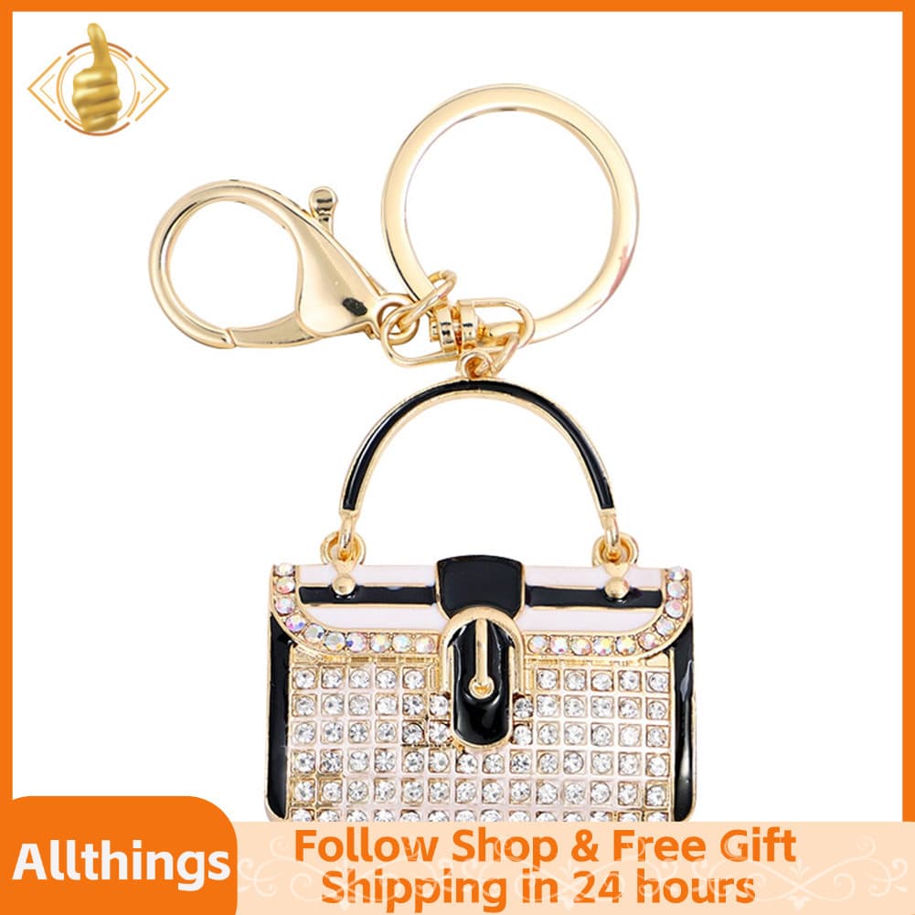 Allthingss-br Brrnoo chaveiro de joias elegante chapeado em liga feminino chaveiro bom para decoração de bolsa rosa