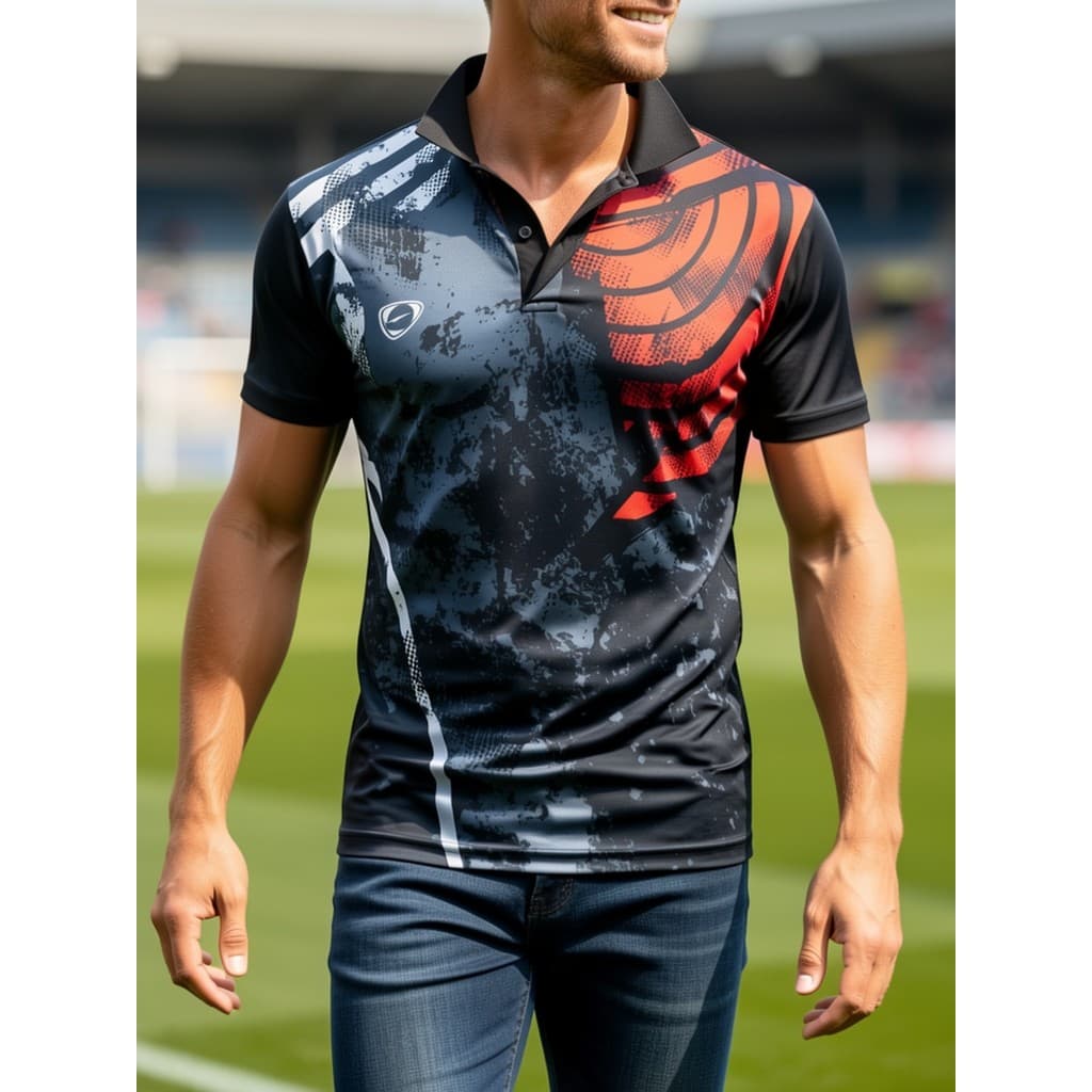 Camisa polo esportiva masculina lapela T camisa polo manga curta cabido tênis golfe boliche LSL252