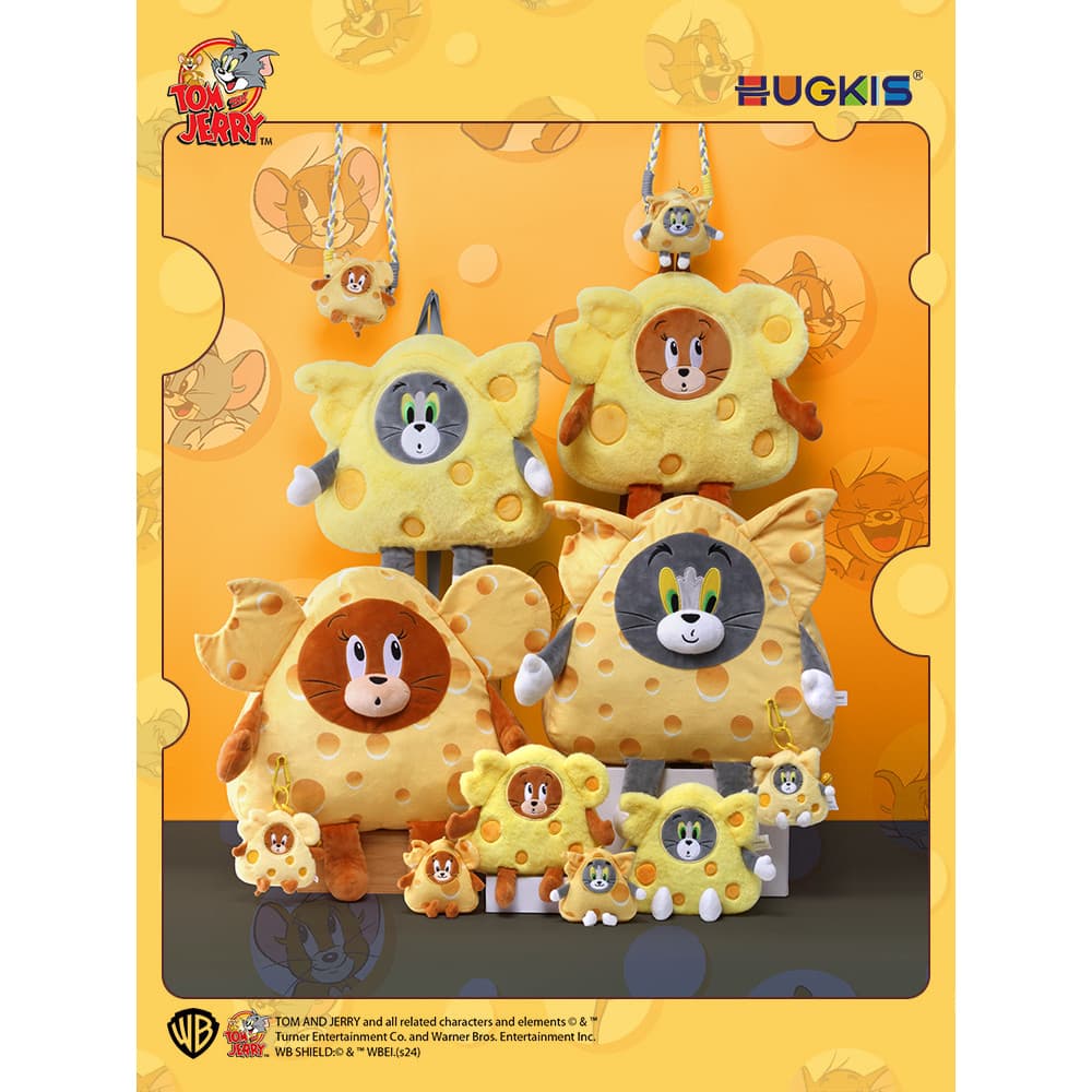 HUGKIS Gato e Rato Queijo Série Boneca de Pelúcia Bonito Travesseiro Boneca Pingente de Desenho Animado Brinquedo de Que